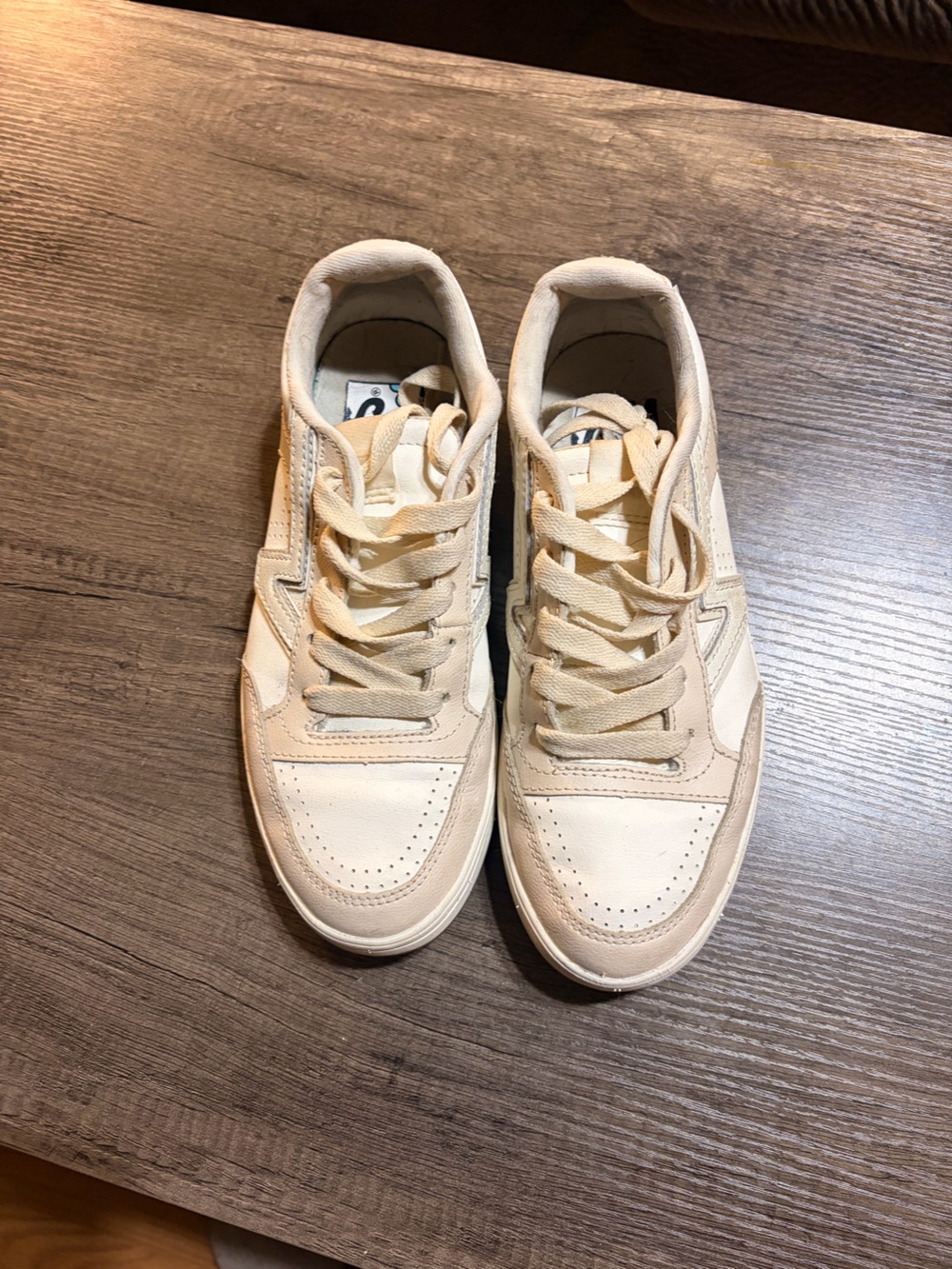 Vans Cream/Tan Low-Top Sneakers